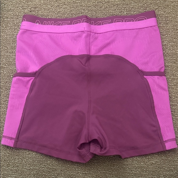 Nike Women's Athletic Shorts in Purple and Pink - Picture 3 of 3
